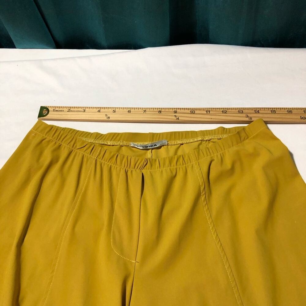 Alembika Tibeka lantern pants mustard yellow barrel elastic waist womens 8-10 - Picture 6 of 14